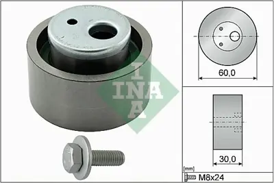 INA 46425435 Eksantrik Gergi Rulmani P206-306-307-406-607-Partner-Berlingo-Jumpy-Xsara-Scudo-Expert 1.9d-2.0hdi 9400829598 9400829599 ATB2508 SU00100088 9646247380 83046 QBPK2450 WG1251791 KW22322OPT 1609402380