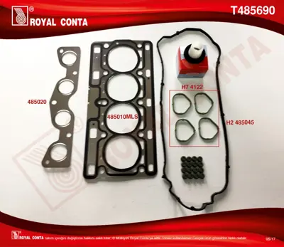 ROYAL CONTA OR 1174.25 Motor Takim Conta Clio Ii 01>06 Clio Iii 05>14 Clio Iv 12>symbol Ii 08>14  Logan 04> Sandero 08> 1.2 16v D4f 2129780200 7701475822 52242800 505050 HK2711 D3712600 417739P CD5980 23374003 1500417739P