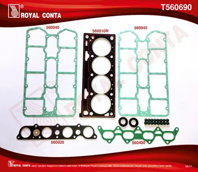 ROYAL CONTA OR 915 Üst Takim Contasi (Skc+keçe+subap Las) Renault Megane I 2.0 16v (F7r) 78198012B 23831701 HK2596H 23607501 411116250 68103085EX2 232941 417999P 53017100 23609001