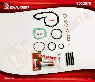 ROYAL CONTA  T002670 Alt Takim Conta Keçesiz R11 Flash-R21 Mngr F2n 1.7 3000852001 3000951303 3000951503 619300400 619303300 620310200 821242 821458 826521
