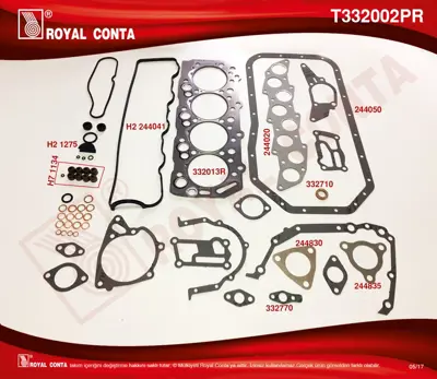 ROYAL CONTA  T332002PR Motor Takim Conta Starex 2.5 Turbo Dzl 3000852001 3000951303 3000951503 619300400 619303300 620310200 821242 821458 826521