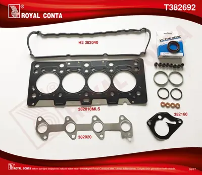 ROYAL CONTA  T382692 Motor Takim Conta Skc'Siz Megane Ii 02> Clio Ii 98> Scenic Ii 03> Kangoo 01> Clio Symbol I 01>09 Micra Iii (K12) 03>10 1.5dci K9k D36520 7701473371 7701475763 7701476729 434330 9746824 417104P HK1748 1116284A00 417102P