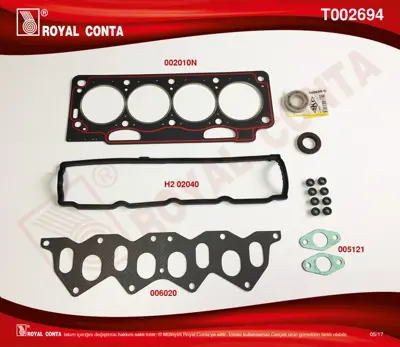 ROYAL CONTA WPI 2945248 A Üst Takim Conta Keçeli  R11 Flash  1700 3000852001 3000951303 3000951503 619300400 619303300 620310200 821242 821458 826521