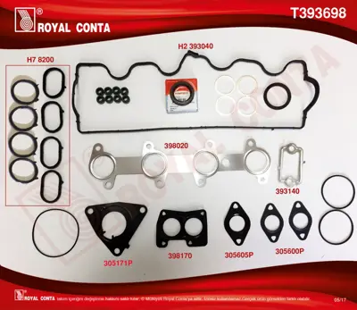 ROYAL CONTA WPI 2945724 A Üst Takim Conta Keçeli+s Lastikli Doblo-Punto 1.9 Dzl 23563802 5972566 71715699 D3618600 417113P DZ790 27990 HS1077NH 222383 53011900