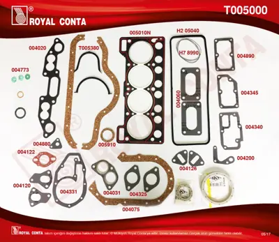 ROYAL CONTA WPI 2945942 A Motor Takim Conta (Skt Keçeli)  R12 1400 3000852001 3000951303 3000951503 619300400 619303300 620310200 821242 821458 826521