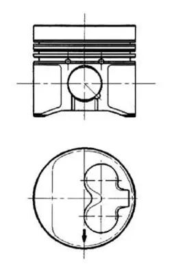 KOLBENSCHMIDT GB 1121A Motor Piston+segman Std 1.9 Tdi -T4 1.9 Golf 1.9d--T4 1.9 80 Td 26 Pim (79.51) (Aaz-Abl-Ade Sil) 028107101K 028107065CC