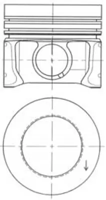 KOLBENSCHMIDT GB 1179 Motor Piston+segman Std 1.6 Tdi-1.2 Tdi 2010---> (79.51) (Caya-Cayb-Cayc-Cayd Sil) 03L107065J