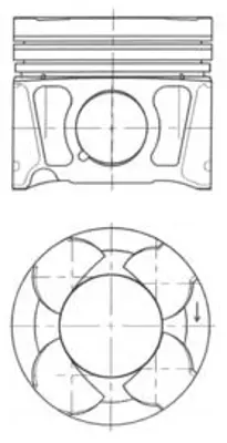 KOLBENSCHMIDT GB 1186 Motor Piston+segman Std Insignia A20dt (83.00) (4 Sil) 3000852001 3000951303 3000951503 619300400 619303300 620310200 821242 821458 826521