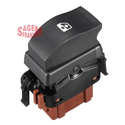 SAGEM  500321 Cam Açma Düğmesi Trafic Ii - Master - Vivaro Ön Sağ Kahve 6 Fiş Tekli 8200057321 4408721 91166602 8200242600 ZRRNI76005 LTRNI76005 121RNI76005 462060240 2540000QAB V46730042