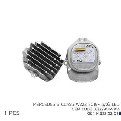 NIKEN  064MB325201 Mercedes S Class W222 2018-Sağ Led Mod A2229069104 A2229069104