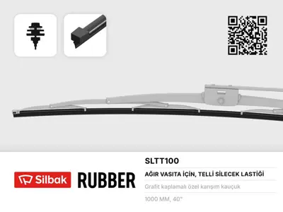 SİLBAK  SLTT100 Silecek Lastigi 1000mm Teli Üzerinde Otobusler Icin Silecek Lastigi 3000852001 3000951303 3000951503 619300400 619303300 620310200 821242 821458 826521