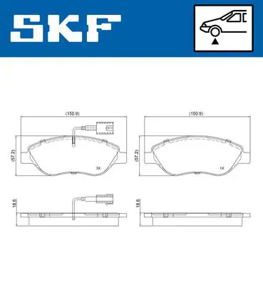 SKF  VKBP80752E Ön Fren Balatasi (Fişli) Fiat Bravo Ii 08>14 Egea Hb 15> Alfa Romeo Mito 08>15  Lancia Delta Iii 08>14 1.3d Mtj 1.4tb 1.6d Mtj 1.9d Mtj 2.0d Mtj Büyük Tip 71770002 A13N238 71650202 UBB242 71655002 A13N129 A13N32 102339 71655202 71636302