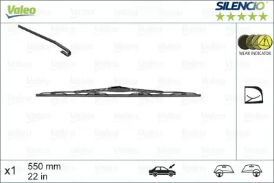 Valeo  116191 Silecek Supurgesi On Sag 550mm Mercedes C-Class W203 S203 Cl203 Swf 86542AE040 3834051K10000 98350B9000 4A0955425B 288908484R A2038200145 K68194931AA EF55 1850550 MR300209