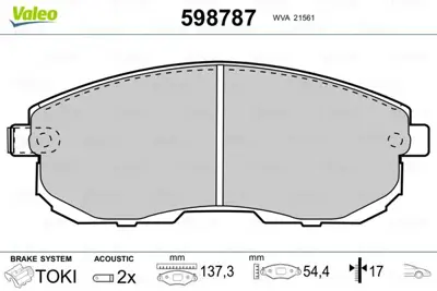 Valeo  9001131 Ön Fren Balata Nissan Juke 1.6l Hr16de Dig-T F15 10-> 1.5l Dci F15 10-> / Maxima 2.0l Vq20de Dohc A32 A33 V6 95-03 / 3.0l Vq30de Dohc A32 V6 95->/ Suzuki Sx4 1.6l M16a Rw416 05->(Fte Kirmizi Kutu) 986494277 4106040U90 986AB2936 2660 410604L090 6110039 80864 D10601FC0A 225222 986AB3862