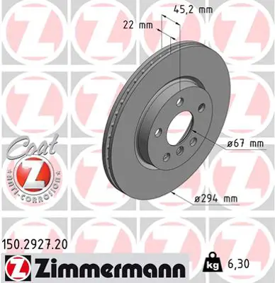 ZIMMERMANN  150.2927.20 Fren Diski On Bmw F45 F46 F48 F39 Mini F55 F56 F57 F60 34116864439 DF6757 MDC2681 DDF2613C 986479C91 150292752 25600V 150292720 34116866297 34118835362