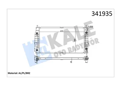 KALE 303380 Radyatör Chrysler 300m (Al-Pl-Brz) 69450 5010359 69002 D7Y001TT 732068 31311003 CR2054 5010359AA 4401974 R13557