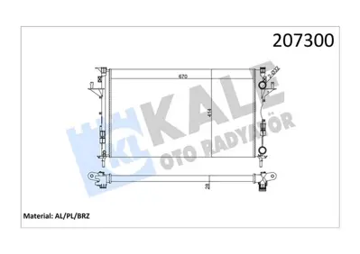 KALE 9661768080 Radyatör Lgn Ii 1.6-1.8-2.0-1.9 Dci (Ac+mek+otom) (670x399x26) (2 Sira Al Sistem) 7280048 8200008764 102998 RTA2290 8MK376716281 6055302290 350213113400 2110467 63813 1093089