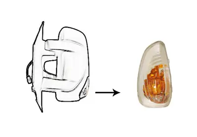 ART  MS002.2444 Diş Dikiz Ayna Sinyali Sol (Sari) Renault Master Iii 10> Opel Movano B 10> 2.3dci 261652475R 261650223R 2616500Q0B