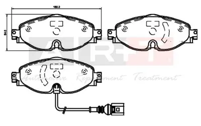 ART  A06.2698 Ön Balata Golf7-A3-Leon-Tiguan-Passat-Octavia-Superb 12=> 2K5698151 P85147 P85147X 601702 6121431 13046026092 5QD698151 2Q0698151S 2209500 2Q0698151F