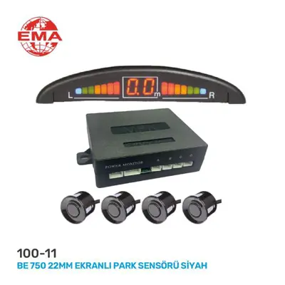 EMA 100-11 Park Sensoru Arka Tk 4-Sensorlu +gostergelı +22mmsoketlı Oval Sıyah 3000951306 623312700 821463
