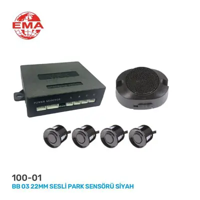 EMA 100-01 Park Sensoru Arka Tk 4-Sensorlu +seslı +22mmsoketlı Sıyah 3000951306 623312700 821463