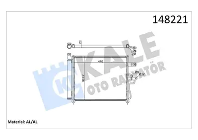 KALE 240ABC020 Klima Radyatoru Accent 1.3 - 1.5 01 02 (1 Sıra Alb) F200CBXAB09