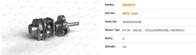 MOTUS 1460 Krank Infınıtı.Fx30 V6 MTS1460 8200945509B 