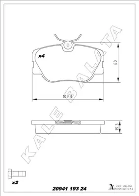 KALE  20941A0001KD13 Balata Ön Capri Ii.Iii-Escord Ii-Granada-Taunus 72-87 (20491 151 04 Ans Kd13) 1604502 1487416 1595996 30103 571247B 5810331000 5012130 1540859 6106601 GBP216