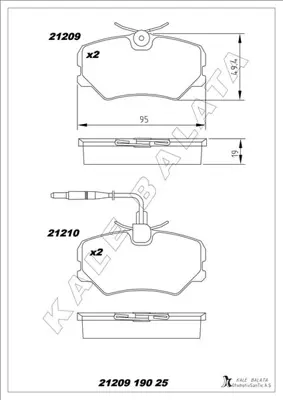 KALE  21209A0000KD13 Ön Fren Balatasi Corsa E 2014=> (14 Jant Arka Kampanali Frenler İçin) P59084N 1605280 16907 KBP2540 P59084 PAD2062 T2449 101725359 CBP32301 MDB3772