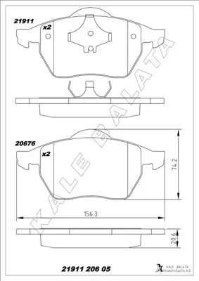 KALE  21911A0000KD13 Disk Fren Balatasi Ön Bora 1998-2005-Golf Iii-Iv-New Beetle 1999-2010-Passata3 1996-2003-Tt (98-06) P85036 1J0698151L 216242001 1881 8D0615116B 2162402 FD6693A 1304607081201 13046070772 350213