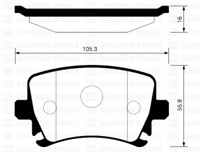 SANGSIN  SP2099 Arka Fren Balata Vw Passat. Cc. Caddy. Golf5. Golf6. Jetta / Audi A3. A6 / Seat Leon / Skoda Octavia . Superb 04-> 1K0698451G 3C0698451B 1K0698451D 3C0698451 37366 5P1390K 244831702 P85073N GDB1622DTE 5690