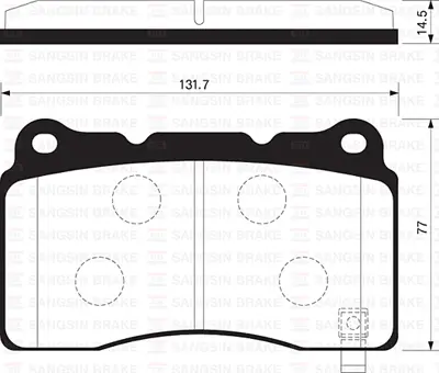 SANGSIN  SP2119 Disk Fren Balatasi (Ön) Honda Civic 2.0 08-15> 45022TV8E01 266610 572281 410603303R GDB1608 P54040 13046048042NSETMS 572280 45022TV8E02 30683412