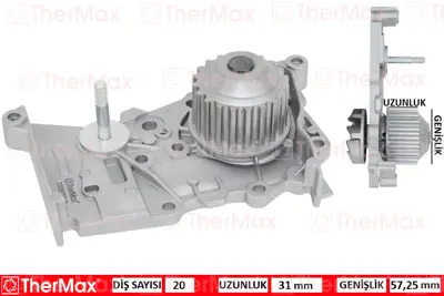 TherMax  T01.145 Devirdaim Renault Clio Ii 98> Clio Iii 05> Fluence 10> Kangoo 97> Laguna I 97> Laguna Ii 01>05 Megane I-Ii-Iii Scenic I-Ii-Ii Symbol Ii 08> Dokker 12> Sandero 08> 1.4 1.6 8200897097 7701378050 210100753R 130701192R 530064030 1680600Q0M 8200146297 7700108412 7700101248 KTBWP4601