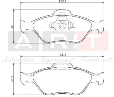 ART  A03.1469 Ön Balata Ford Fiesta (00-)abs Fusion 1.4 1.4tdci Ön TAMT2K021FSTL