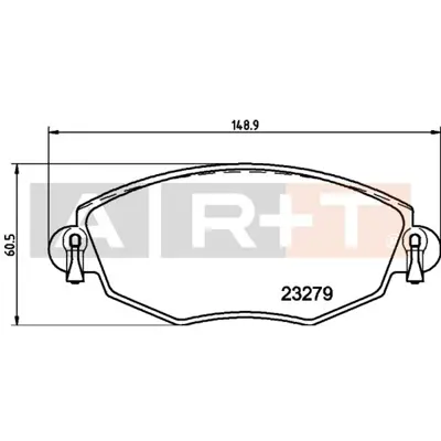 ART  A03.1533 On Fren Balatasi Mondeo Iii 00>07 Jaguar X Type 04>09 ME1S7J2K021AC 1S712K021AC CS217129
