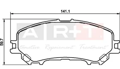 ART  A29.3144 Ön Balata Renault Kadjar 15> Koleos Ii 15> Nissan Qashqai (J11) 13> X Trail Iii 14> 410604EA0A D10604CA0A 410601596R