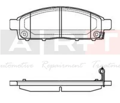 ART  A36.2074 Ön Balata L200 Pick-Up 2.5di-D (Kbt-Kat) (05-10) L200 2.5di-D (07-10) 4605A198 4605A284 WVA24529