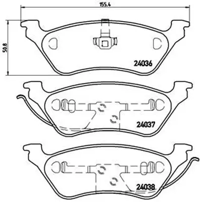 BREMBO  P11014 Arka Fren Balatasi (Chrysler Voyager 2.4-2.5-3.3 05019805AA