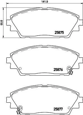 BREMBO  P49050 Balata Fren On-(Mazda 3 2013> Cx-3 2015>) B6YS3328ZA