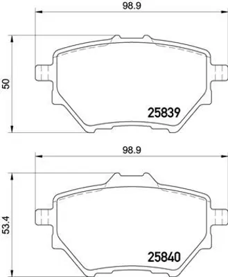 BREMBO  P61122 Arka Fren Balatasi Astra L 21> Combo E 18> Grandland 17> Mokka E 20> C4 18> C4 E 22> Berlingo 18>  Partner 18> Rifter 18> 508 18> 308 Ii-Iii 13> 3008 16> 408 22> Ds4 Ii 21>(268mm) / Proace City 21> 95525378 1678167980 1609000680
