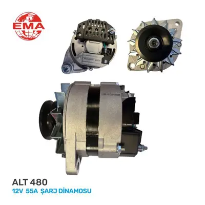 EMA  ALT480 Alternatör 12v 55a Mako Tip Tofaş Fiat Mf Traktör 63394551