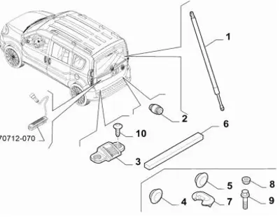 FIAT OPAR  52042176 5.Kapi Amortisor           Dby 52042176