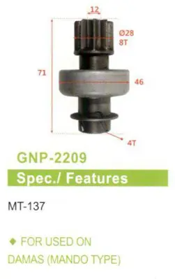 GENON  2209 (Umd-5766) 8 Dis Daewoo Damas Ters Freze ZEN 0854 MT 137