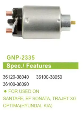 GENON  2335 12v Hyundai Santafe-Ef Sonata-Kia Trajet Xg Optima 36120 38040 36100 38050