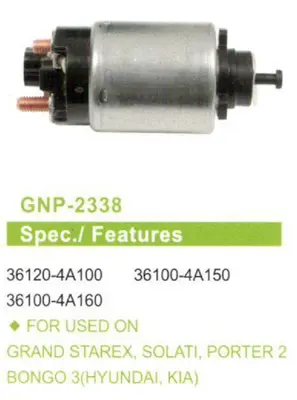 GENON  2338 12v Hyundai Grand Starex-Solati-Porter 2 (133)-Kia Bongo 3 36120 4A100 36100 4A150