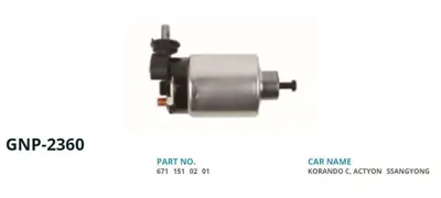 GENON  2360 12v Ssangyong Actyon-Korando-Rexton-Rodius 2.0 6711510101 6711510201