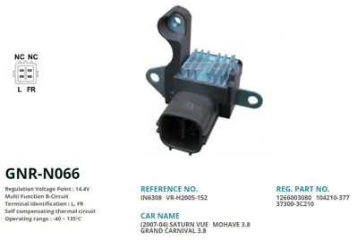 GENON  N066 12v Gm-Saturn Vue (2004-2007) (L Fr) VR H2005 152 IN6308