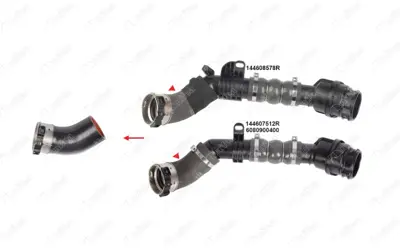 IBRAS  11075 Turbo Hortumuplastik Boru Hariç4 Kat Polyester Kullanilmiştir Dacia Dokker 144607512R 6080900400 144608578R
