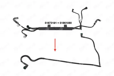 IBRAS  14615 Yakit Borusu Braket Haric New Doblo 1.3 Multijet 51873181