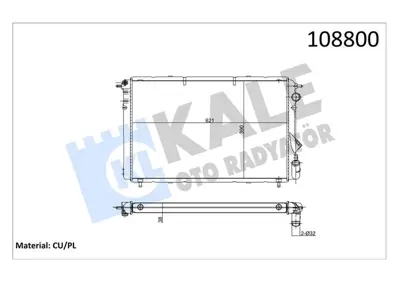 KALE  0552522PA Radyatör 2 Sira Pa Espace 2.1 Cc.Tdi 7711135788